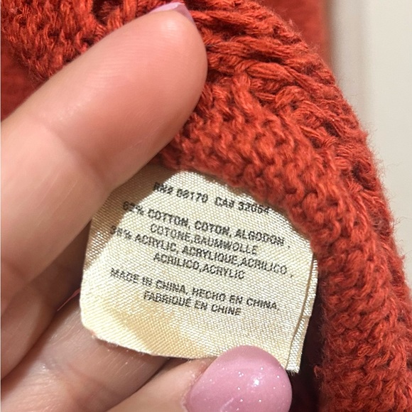 Meadow Rue Anthropologie Rust Open Knit Cardigan Sweater Boho Small (No Belt) - Picture 8 of 10